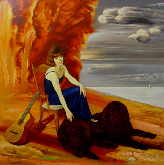 On_the_shoreline._41x41_in.